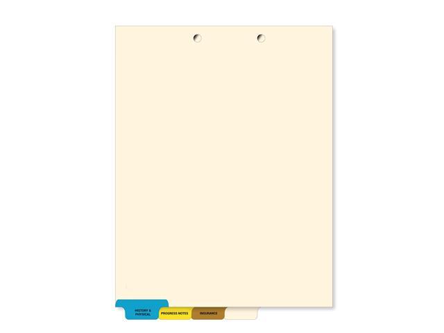 Stock Medical Chart Dividers, 400 Sets of 4 Popular Healthcare Index Tabs, Bottom Tab, 8-1/2' x 11-3/8', File Folder Organizer for Nursing Patient...