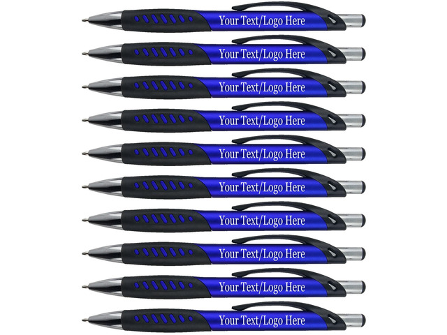 Promotional Pens With your Custom Logo or Text-300 Pack Bulk-for Businesses, Parties, and Events, Custom Printed Metallic/Colored Click Action...