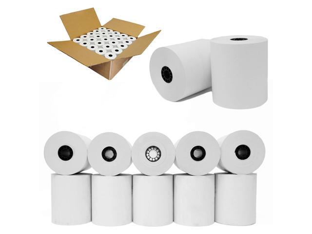 (150 POS Rolls) 3 1/8 x 273 thermal paper Extra Long 150 ROLLS 50 rolls/case x 3 cases More Paper Super Value Pack Thermal Paper - BPA FREE - From