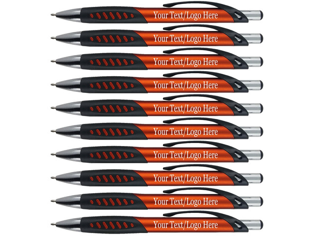 Promotional Pens With your Custom Logo or Text-300 Pack Bulk-for Businesses, Parties, and Events, Custom Printed Metallic/ Colored Click Action...