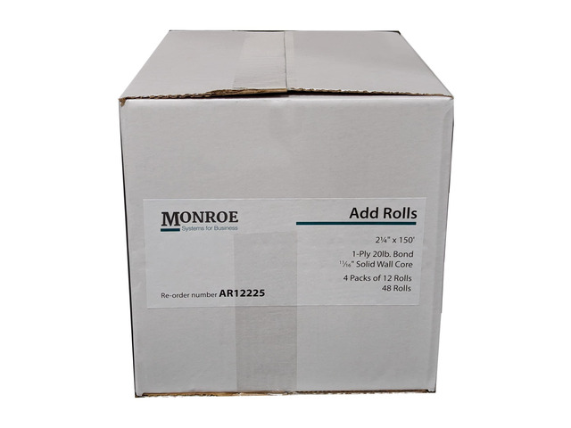 (48) Top of the Line Systems for Business Single-Ply Bond Paper Rolls, 20lb