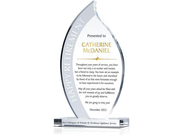 Personalized Happy Retirement Gift Plaque for Man Co-Worker or for Woman Co-Worker, Unique Custom Retirement Gift for Friends & Colleagues, for...