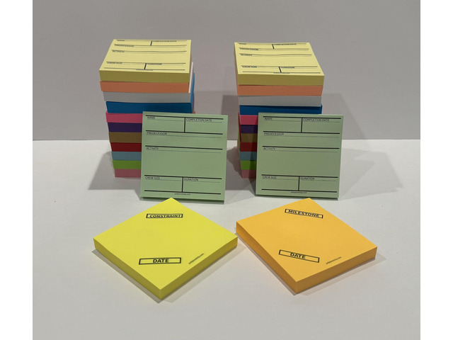 Pull Planning Last Planner Lean Construction Multi-Color Sticky Note Pad Tags Trade Partners Subcontractors (26 Pads)
