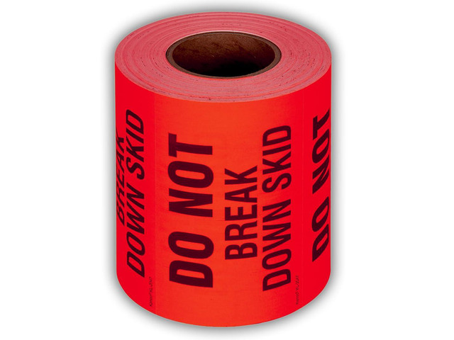 3' X 5' Do not Break Down Skid Fluorescent Shipping Label Stickers for Shipping and Packing - 500 Labels Per Roll (10 Pack)