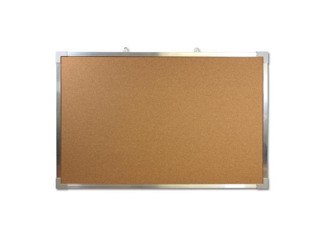 36' x 48' (3' x 4') Large Cork Bulletin Board, Silver Aluminum Framed, Message and Vision Board, Memo Pin, Hanging Wall Mounted