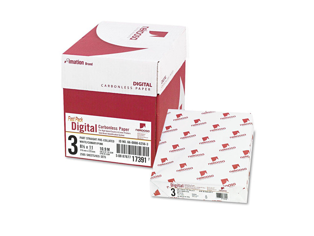 Fast Pack Carbonless 3-Part Paper, 8.5 X 11, White/Canary/Pink, 500 Sheets/Ream, 5 Reams/Carton