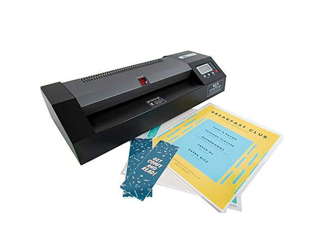 12.5' Pouch Laminator with Variable Temperature and Speed Compatible with 3 Mil - 10 Mil Thermal and Cold Pouches Laminates Documents & Photos...