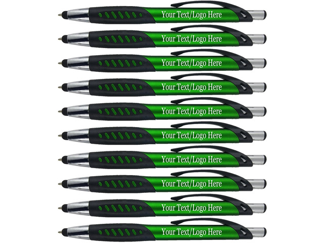 Personalized Pens With Custom Logo or Text-350 Pack Bulk-for Businesses, Parties, and Events, 2 in 1 Ballpoint Pen & Capacitive Stylus for...