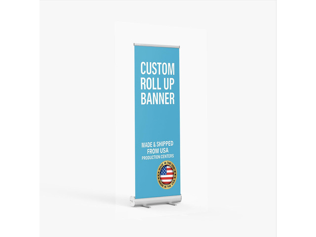 Custom Retractable Banner Stand, Roll Up Banner with Your Logo/Text, Personalized Pull Up Display for Business, Trade Shows, Events 33x81 / 36x92...