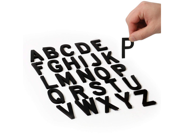 Letters A-Z Die-Cut Magnetic Letter Labels 130 Labels/Kit, 2' Character Height, Made in USA