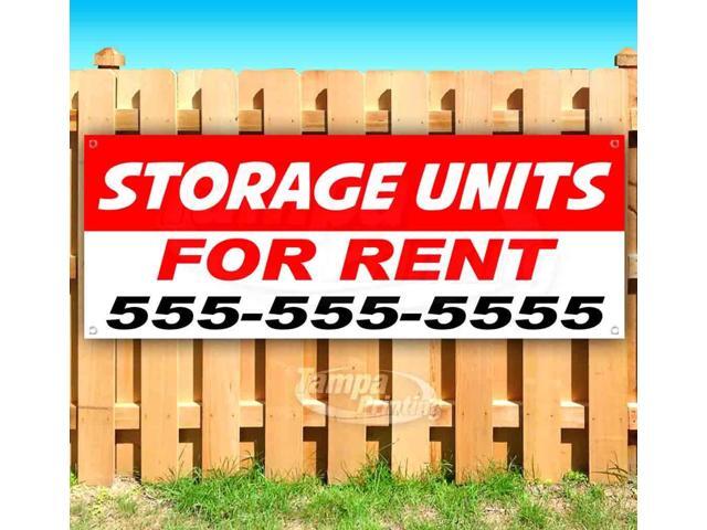 Storage Units for Rent Banner 13 oz Non-Fabric Heavy-Duty Vinyl Single-Sided with Metal Grommets