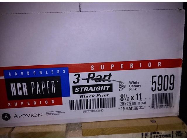 Carbonless Paper, 3-Part Straight Collated, 8-1/2' x 11', Wholesale Case of 10 Reams (1,670 sets)