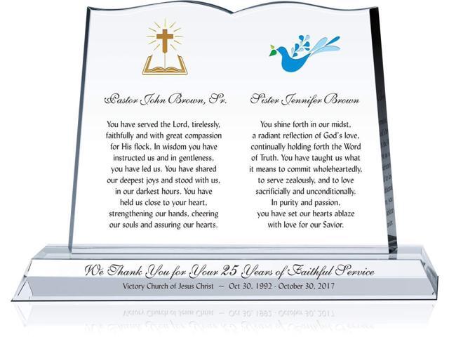 Personalized Pastor and Wife Appreciation Gift Plaque, ized with Pastor & Wife Name, Church Name and Personalized Message, Unique Gift for Pastor.