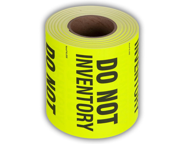 3' X 5' Do not Inventory Fluorescent Shipping Label Stickers - 500 Adhesive Labels Per Roll (10 Pack)