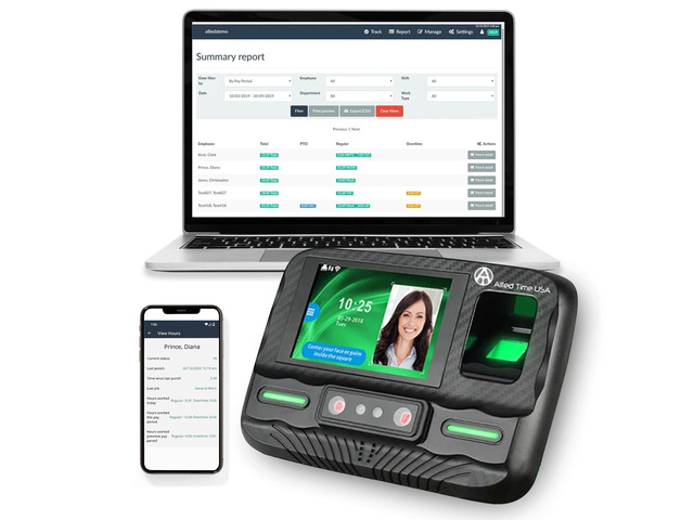 Biometric Time Clock for Employees Attendance - Subscription Clock in Machine for Employees - Pin, Face Scanner, Palm & Fingerprint Time Clocks for...