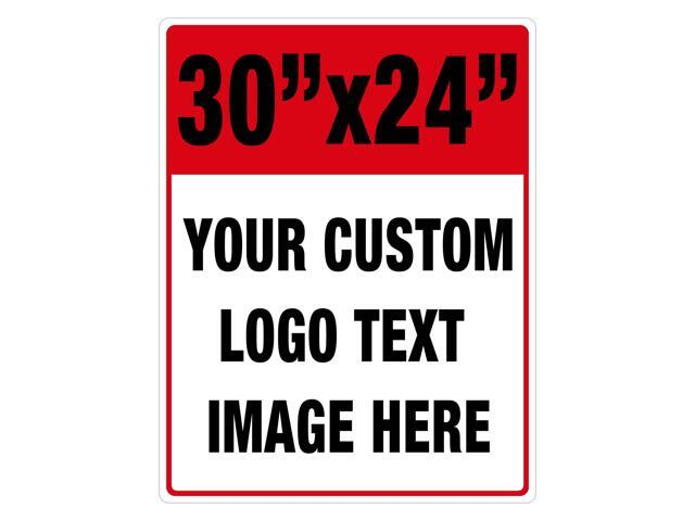 Large Custom Signs Outdoor Metal, 30x24 Inch Reflective Option, Rust Free Aluminum, UV Ink Printing, Durable/Weatherproof