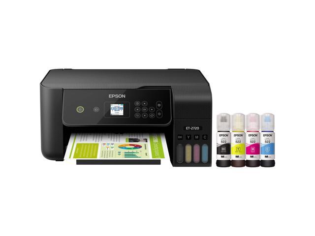 EcoTank ET-2720 All-in-One Wireless Color Inkjet Printer, Black - Print Scan Copy - 10.5 ppm, 5760 x 1440 dpi, Voice Activated, Borderless Photo...