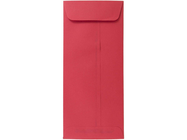 #10 Policy Business Colored Recycled Envelopes - 4 1/8 x 9 1/2 - Red Recycled - Bulk 250/Box