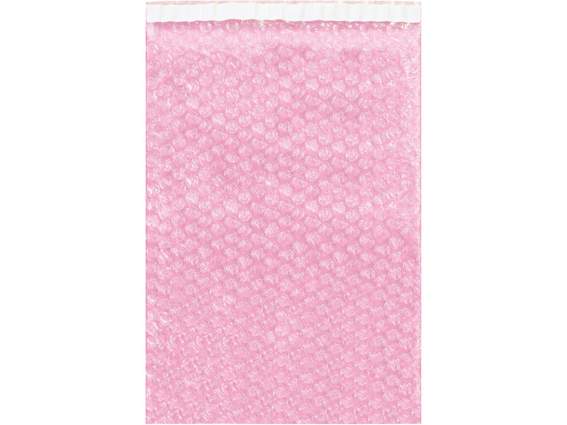 (200 Pack) 12 x 15-1/2 Inch, Self-Seal Anti-Static Bubble Pouch Bags, Pink, for Cushioning, Electronics, Packing, Shipping, and Storage