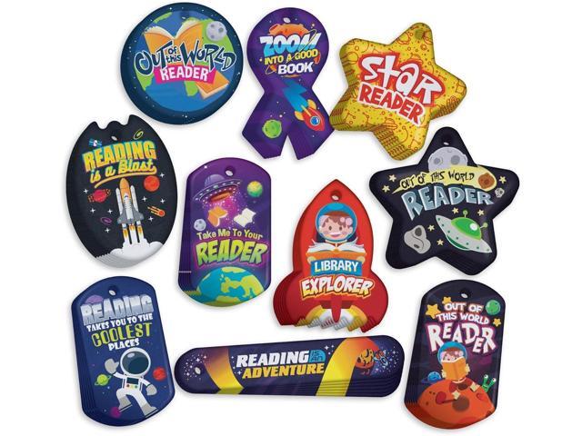 Encourage, Motivate, and Build Young Readers Skills and Habits Brag Tag Value Pack: 500 Tags (50 Tags for Each Shape)
