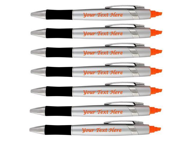 Personalized Pens with Highlighter -200 Pack Bulk-Free Imprint - 2 In Bible Highlighter with Ballpoint Pen Combo- add Custom Name, Logo or Gift...