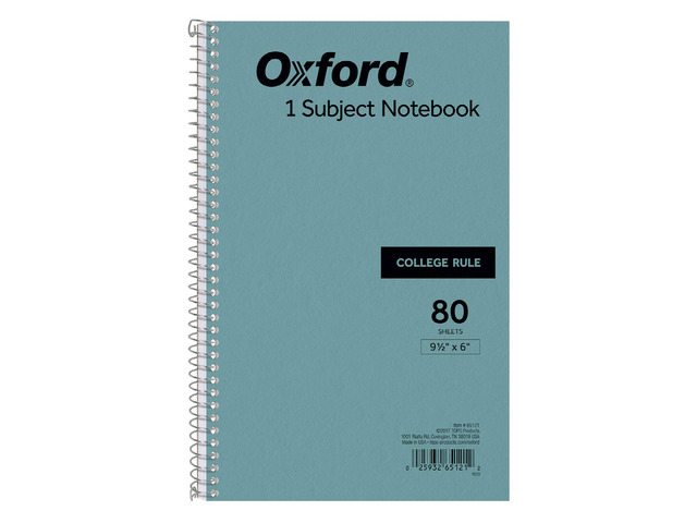 Kraft Cover Notebook, 9.5 x 6 Inches, College Rule, 80 Sheets Each, Blue Covers, Box of 24 (65121)