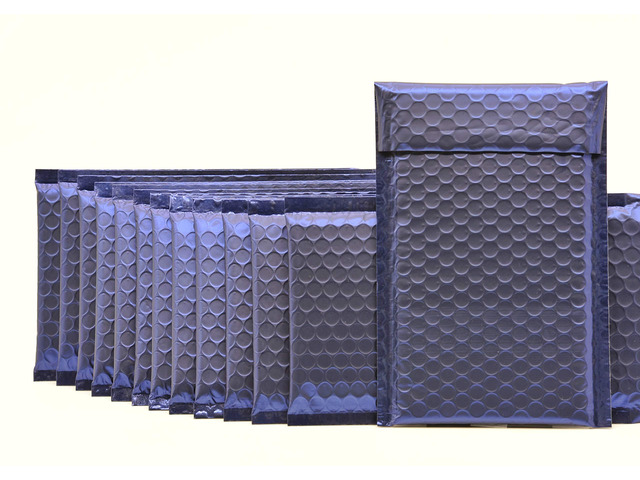 ProLine Matte Metallic Dark Blue Bubble Padded Mailers 4x8 Inch Self Seal Padded Envelopes (1000)