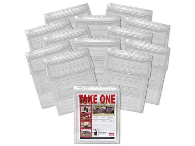Outdoor Real Estate Brochure Box - Easy to Use Take One Document Holder Can Hold 200, 8.5 x 11 Documents, Flyers & Brochures or Other Outdoor...