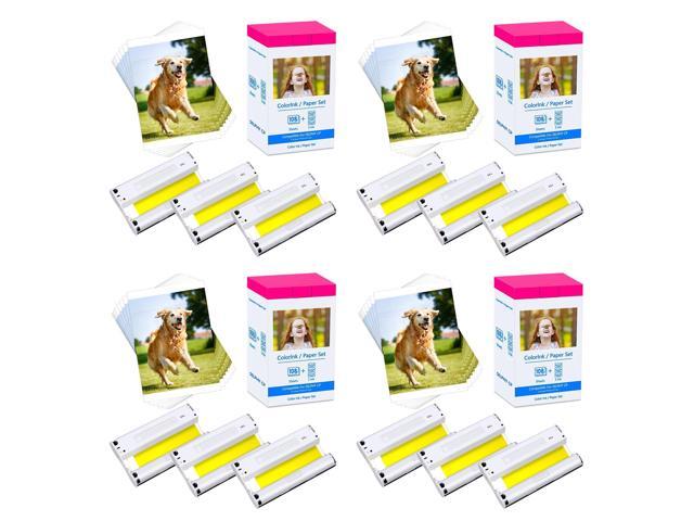 Compatible for Canon Selphy CP1500 CP1300 Ink and Paper 4x6 KP-108in Compatible with CP910 CP780 CP1200 CP1000 CP810 CP760 CP720 Printer, 12 Ink...