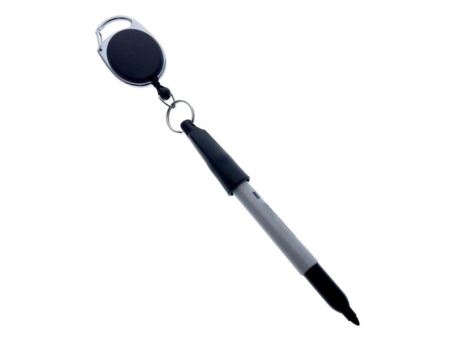 Bulk 25 Pack - Retractable Pen Reel for Thick Markers & Carpenter Pencils - Carabiner Clip for Apron, Belt Loop or Bag Strap - Great Gift for...