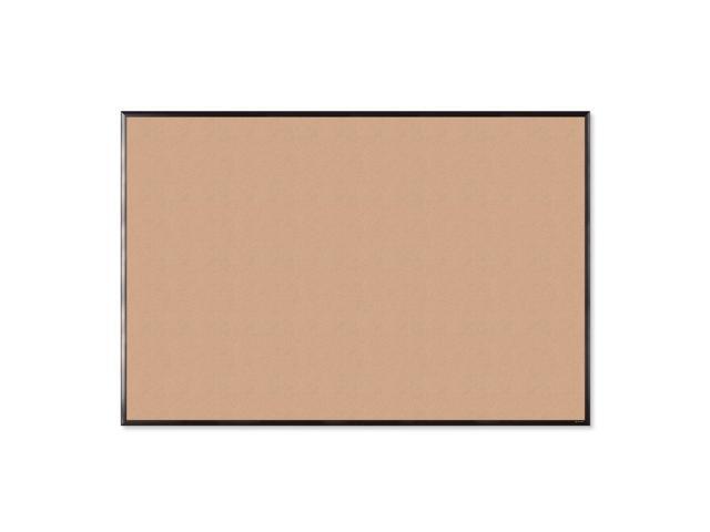 Cork Bulletin Board, 48' x 72', Black Aluminum Frame, Industrial Grade Pinning Surface