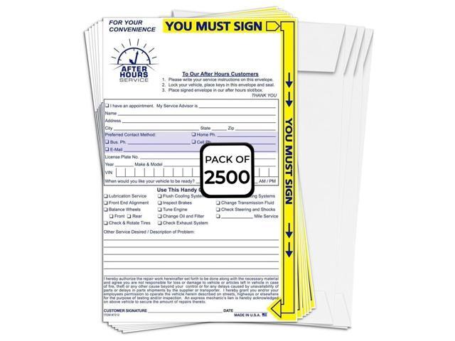 After Hours Key Drop Envelopes 6' x 9' White - Pack of 2500 24 lb white wove paper with top-opening design for securely holding keys and service...