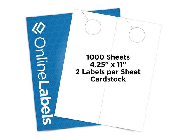 Door Hangers - 4.25 x 11 - Cardstock - Pack of 2,000, 1,000 Sheets - Inkjet/Laser Printer