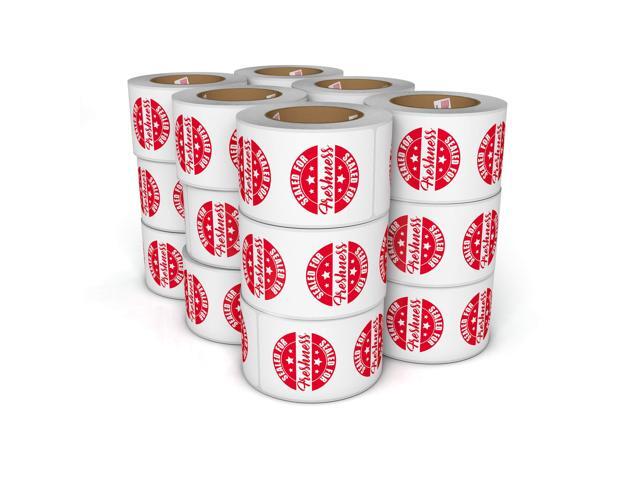 Food Delivery Tamper Evident Sealed for Freshness Labels - 500 Adhesive Stickers for Safe Food delivery (Strips 18 Pack)