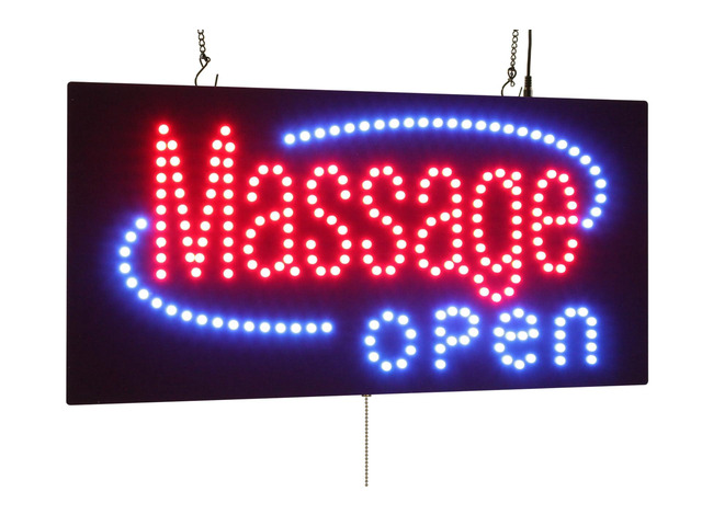 Massage Open Sign, Jumbo size, 31'x17', 78x43cm, LED, Neon, Florescent, Signage, Signboard, Display, Billboard, Screen, Grand Opening, Gift