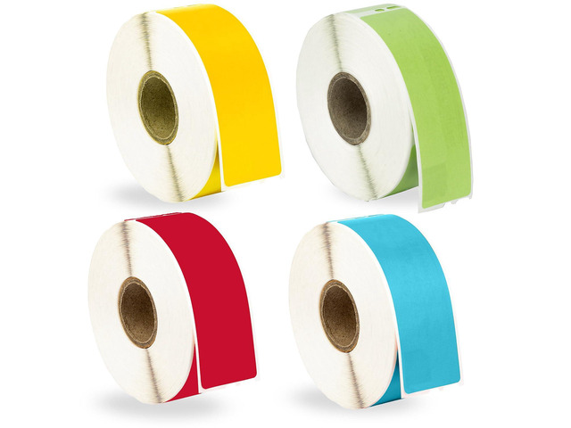 Compatible with Dymo 30252 Labels, Color Combo, 1-1/8' x 3-1/2' Address Labels; Compatible With Dymo LW 450, 4XL (Not 5**, 5XL), Rollo & Zebra;...