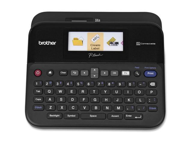 P-Touch Label Maker, PC-Connectable Labeler, PTD600, Color Display, High-Resolution PC Printing, Black, Black/Gray