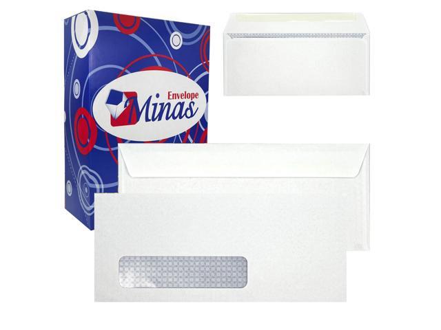 2500 - No. 9 Business Envelopes, Left Window, 3 7/8 x 8 7/8 Inches, 24lb White Paper with Blue Tint, Security Gum Flap, 500 Count, Made in USA,...