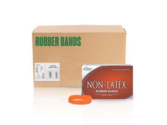Non-Latex Rubber Bands, Size #19 (3-1/2' x 1/16'), 10 lb. Case (Contains 10-1 lb. Boxes), Orange (37196CS)