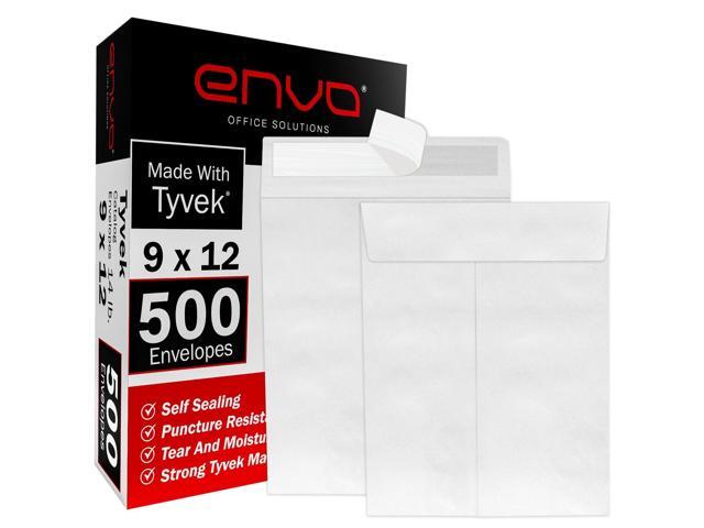 9 x 12 Envelopes, Tyvek Envelopes 9x12, Catalog Envelopes 9x12, Self Sealing Closure, Tyvek Material, 14 lb., Puncture, Tear & Moisture Resistant...