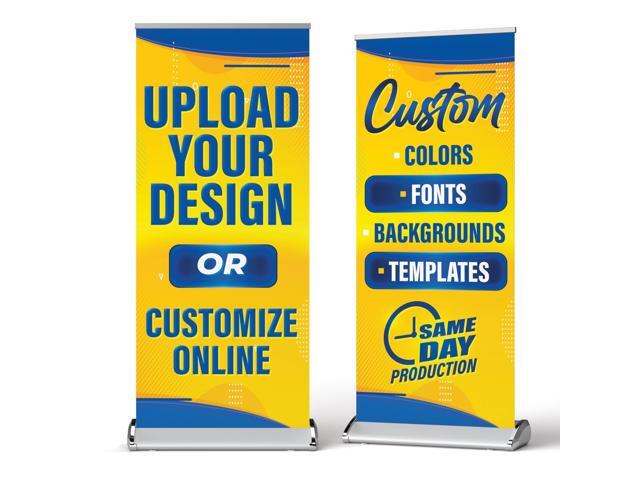 DOT4DOT Retractable Banner - 33x81' DELUXE - Pull Up Roll Up Portable Personalized izable full color design with travel case for advertising,...