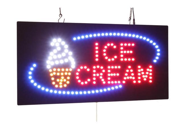 Ice Cream Sign, Jumbo size, 31'x17', 78x43cm, LED, Neon, Florescent, Signage, Signboard, Display, Billboard, Screen, Grand Opening, Gift