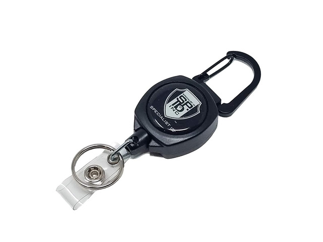 Bulk 25 Pack - Heavy Duty Retractable Badge Reels w ID Holder Strap & Keychain - Strong Sidekick Carabiner Belt Loop Clip - Retracting Lanyard w...