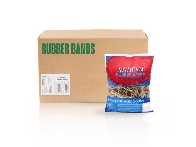 Advantage Rubber Bands, Size #64 (3-1/2' x 1/4'), 25 lb. Case (Contains 25-1 lb. Bags), Natural Crepe (26644CS)