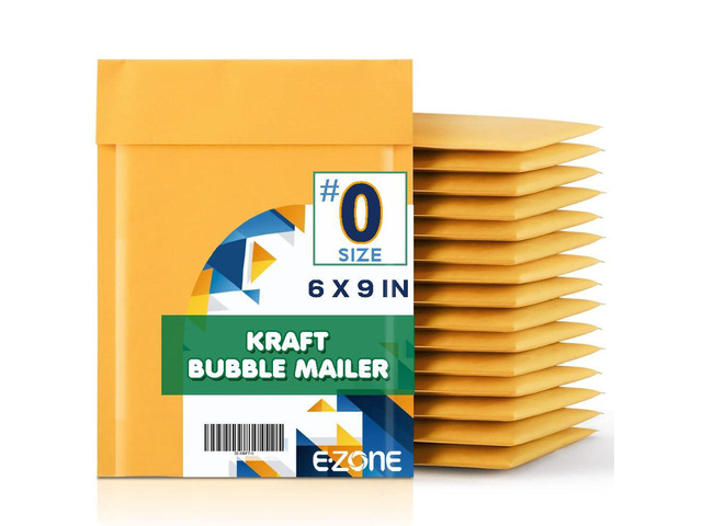 6 X 9 (1000pcs) Kraft Bubble Padded Envelopes Shipping Mailers, 6x9 Inch Size #0 Kraft Bubble Mailers Padded Envelopes (1000)