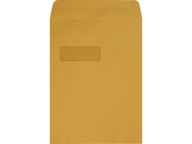 9 x 12 Open End Window Envelopes Brown Kraft 28lb. Text 1,000 Qty