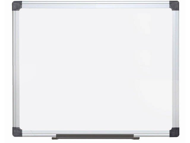 Maya Series 48' x 96' Double Sided Melamine Dry Erase White Board with Snap-On Marker Tray, Aluminum Frame, Easy 4-Corner Mounting for Vertical or...