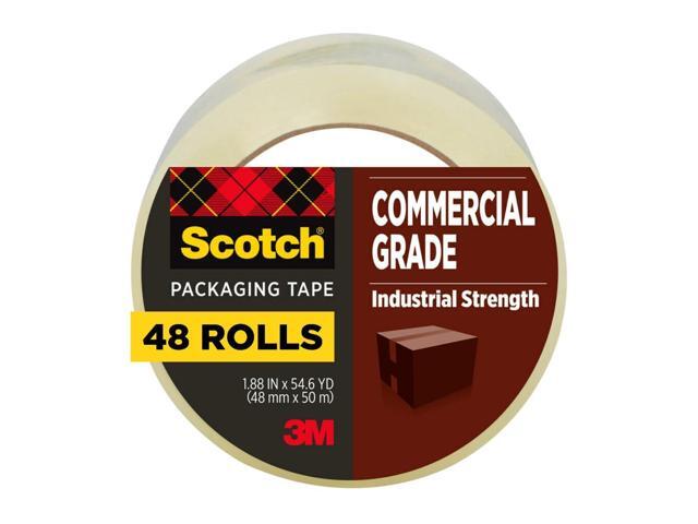 Commercial Grade Shipping Packaging Tape, 1.88' x 54.6 yd, Designed for Packing, Shipping and Mailing, Guaranteed to Stay Sealed, 3' Core, Clear,.