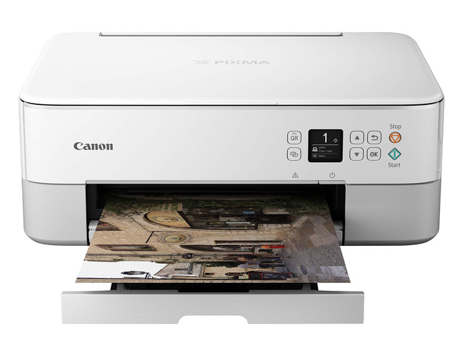 PIXMA TS5320 All in One Wireless Printer, Scanner, Copier with AirPrint, White, Works with Alexa