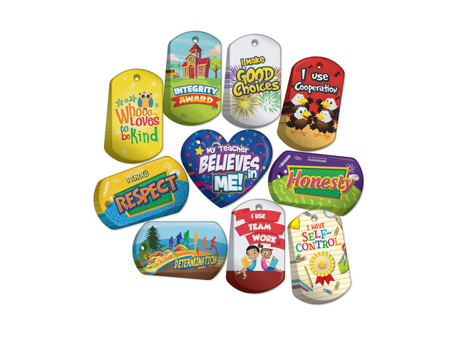 Brag Tag Value Pack to Encourage & Support Positive Student Behavior: 500 Tags (50 Tags for Each Shape)